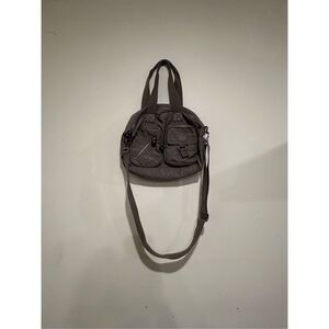 Vintage Kipling Saddle Messenger Bag with Strap Gray